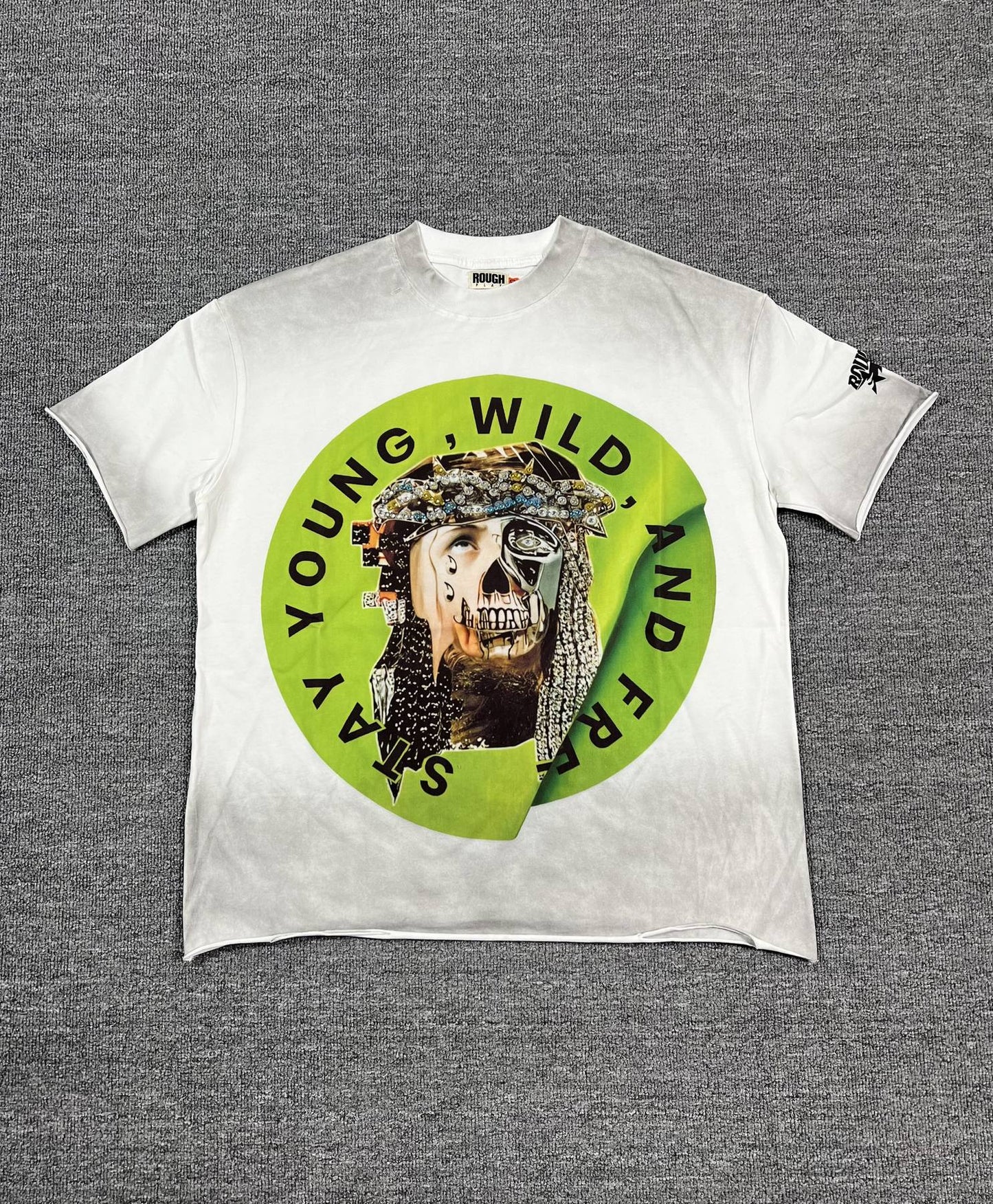 Rough Play Skull Graphic Short-Sleeve T-Shirt — front