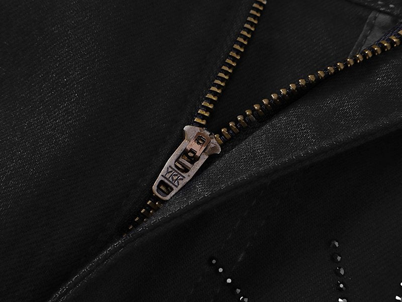 VALABASAS Black Starburst Embellished Jeans — detail