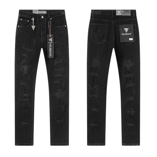 VALABASAS V005 Distressed Black Jeans — hero
