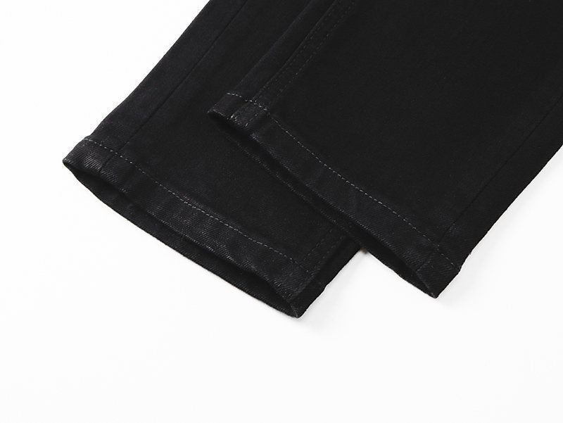 VALABASAS V005 Distressed Black Jeans — detail