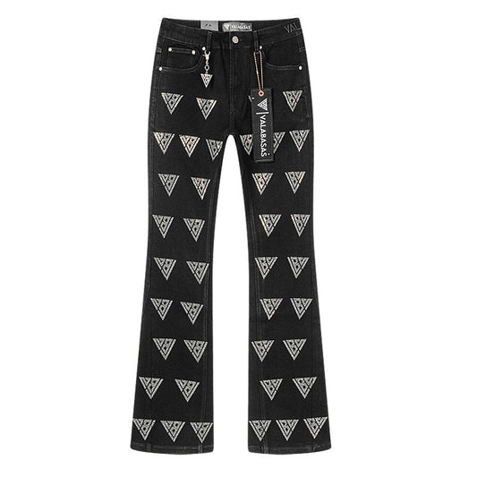 VALABASAS Black Triangle Motif Jeans — hero