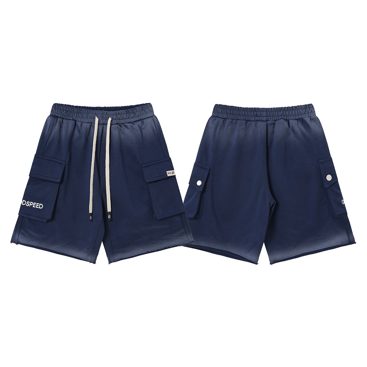 Godspeed Embroidered Cargo Sweat Shorts — front