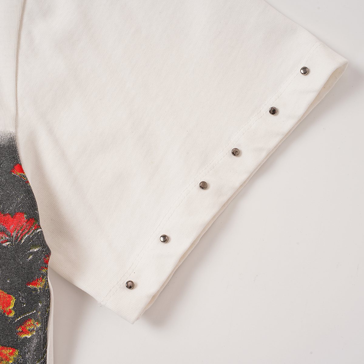 Godspeed Astronaut Flowers Studded Short-Sleeve T-Shirt — detail