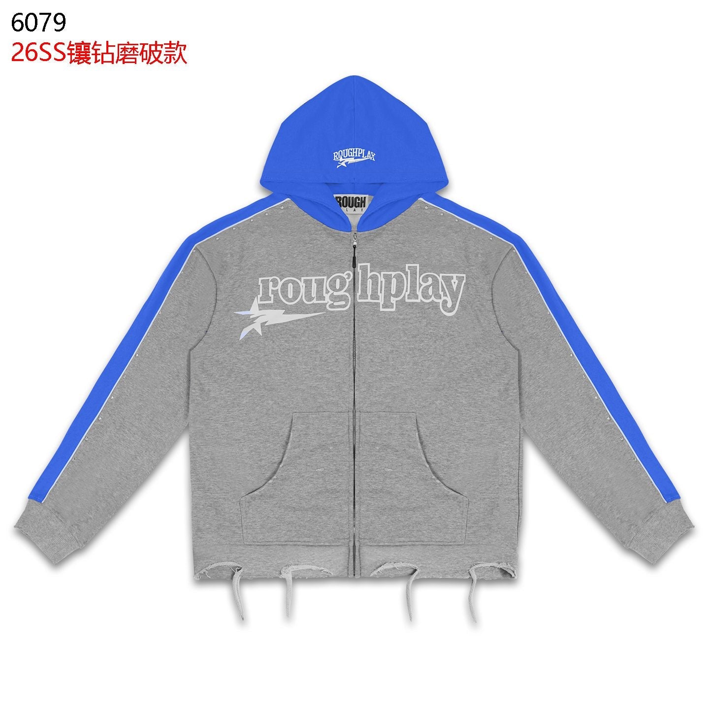 Rough Play Lightning Colorblock Zip Hoodie — front