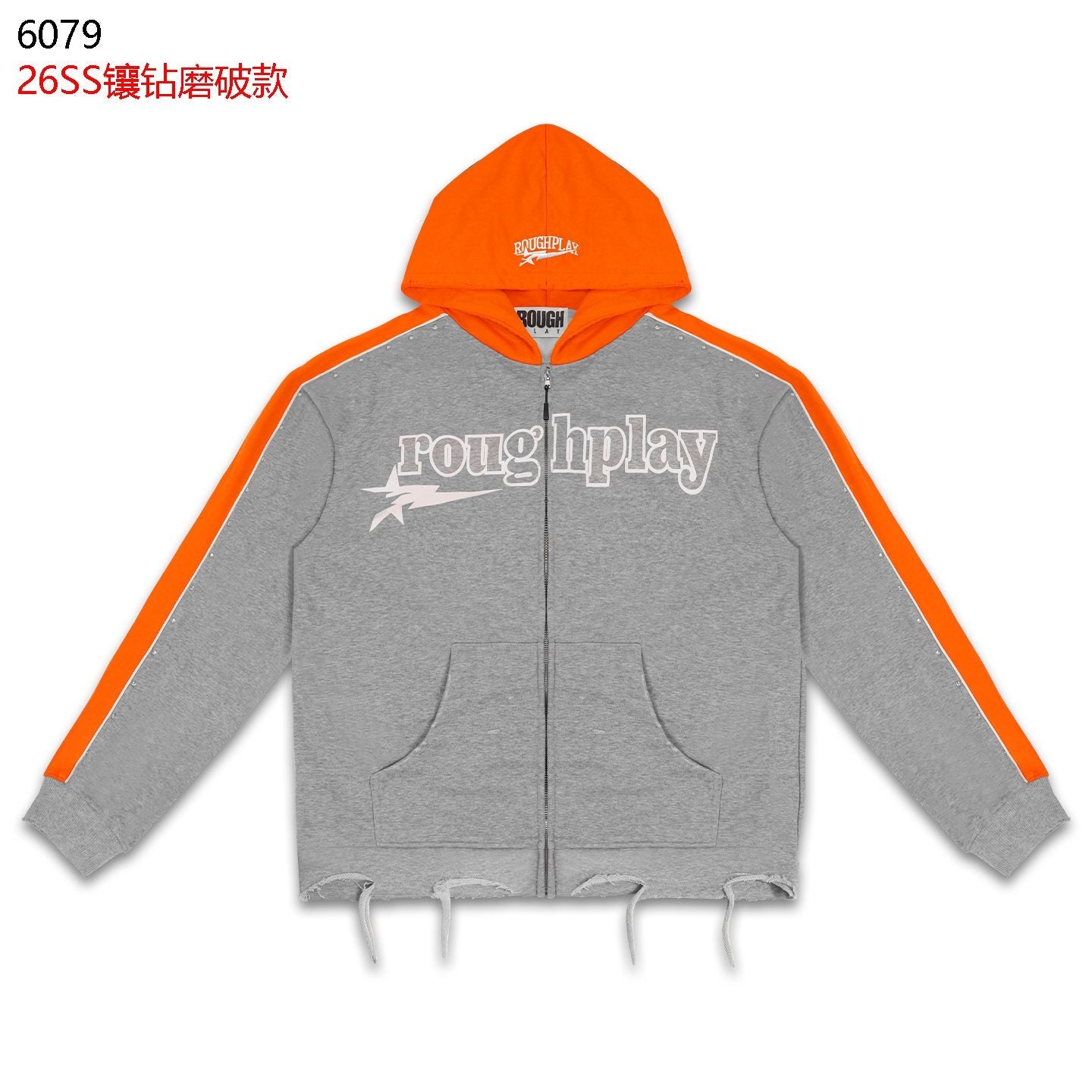 Rough Play Lightning Colorblock Zip Hoodie — front