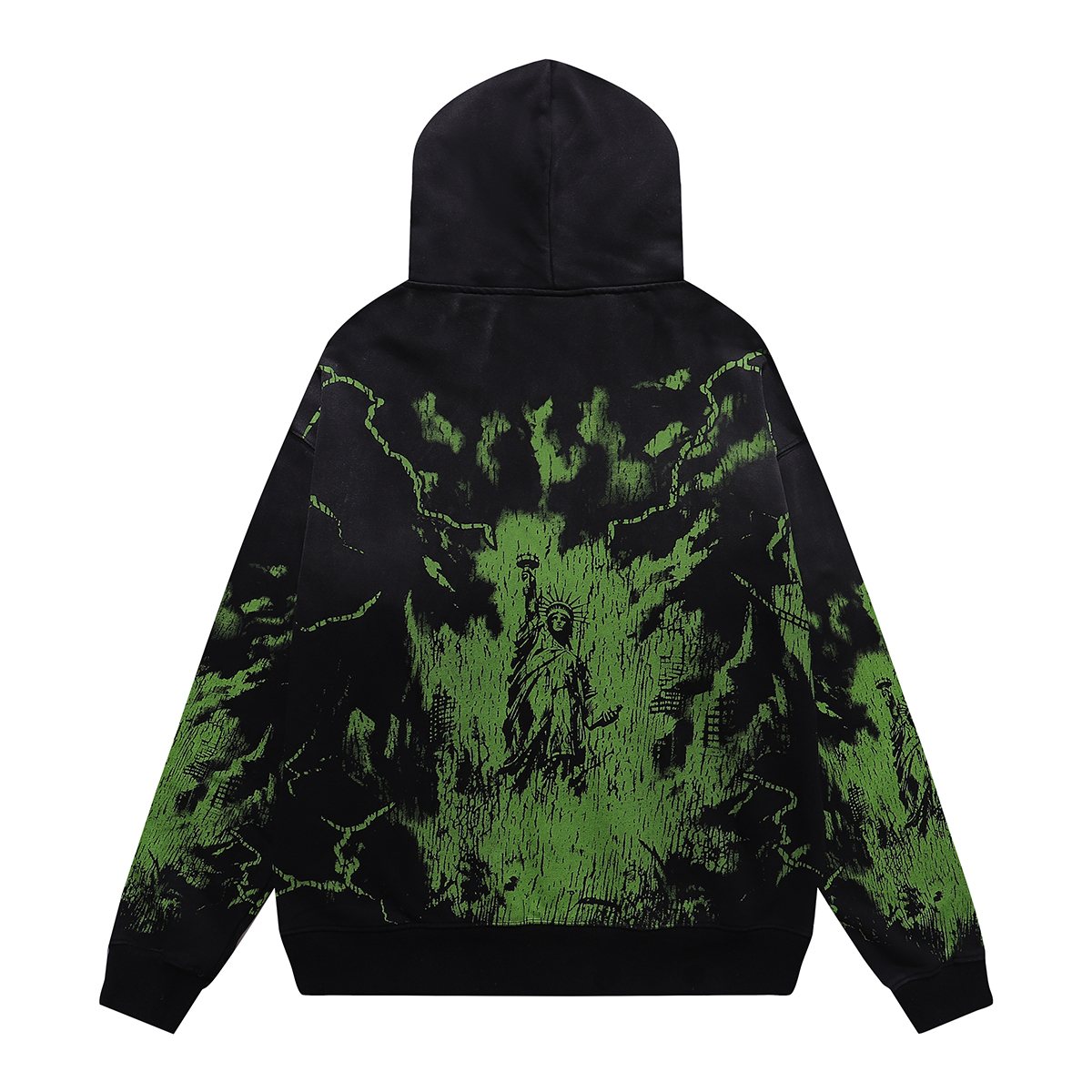 VALE USA Liberty Graphic Washed Zip Hoodie — back