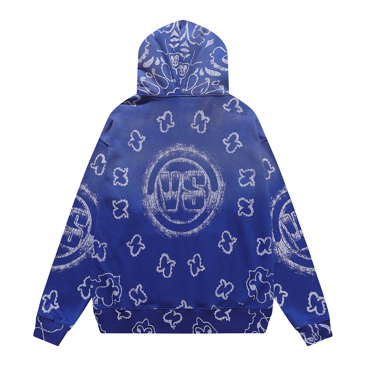 VALE USA Paisley Print Zip Hoodie — back