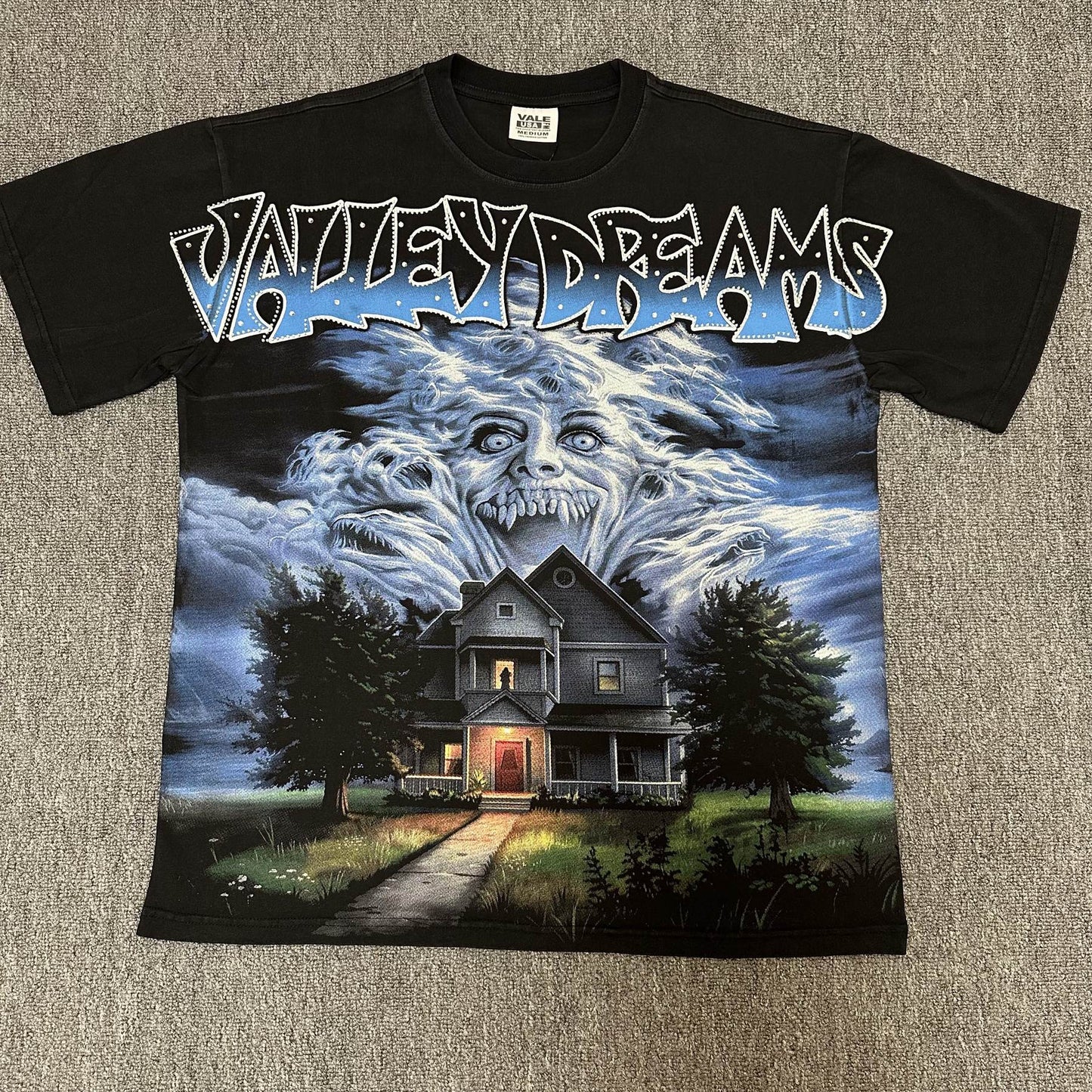 VALE USA Valley Dreams Haunted House Graphic T-Shirt — hero