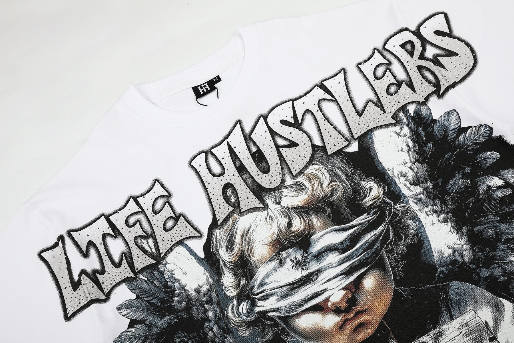 Life Hustlere LIFE HUSTLERS Angel Graphic T-Shirt - White/Black — detail