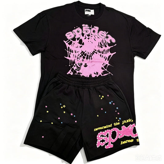 Sp5der Star & Spider Graphic Short-Sleeve Set — hero
