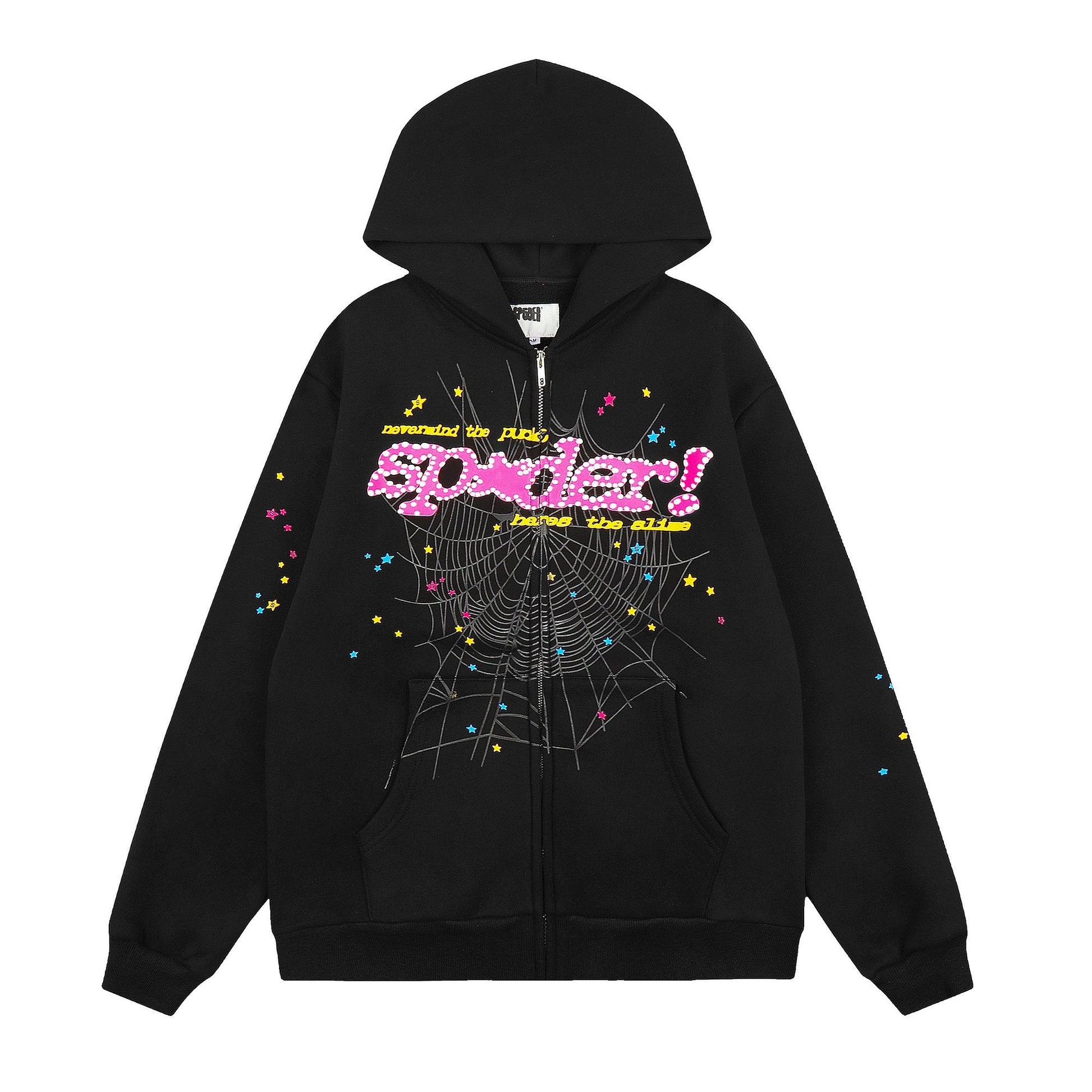 Sp5der Spider-Web Star Zip Hoodie — hero