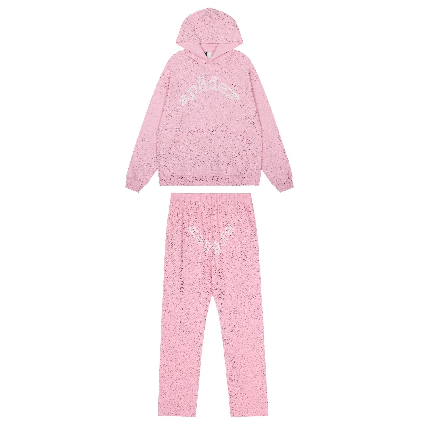 Sp5der Arched Graphic Hoodie & Pants Matching Set — front