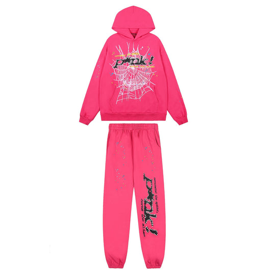 Sp5der Pink Spiderweb Graphic Matching Set — hero