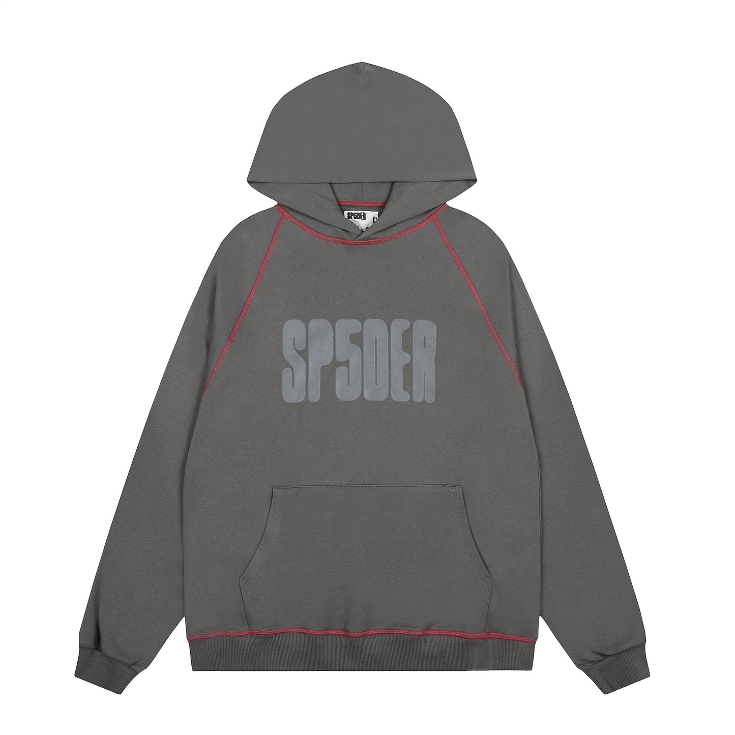 Sp5der Charcoal Gray Hoodie & Sweatpants Matching Set — front