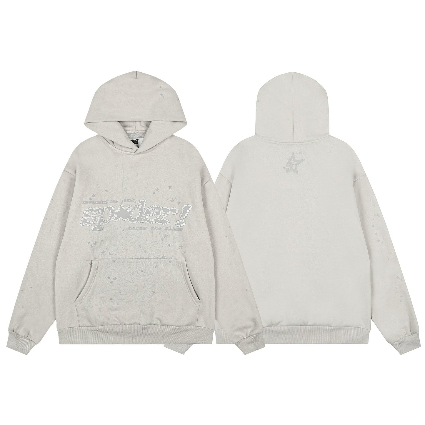Sp5der Star Graphic Hoodie & Sweatpants Matching Set — front