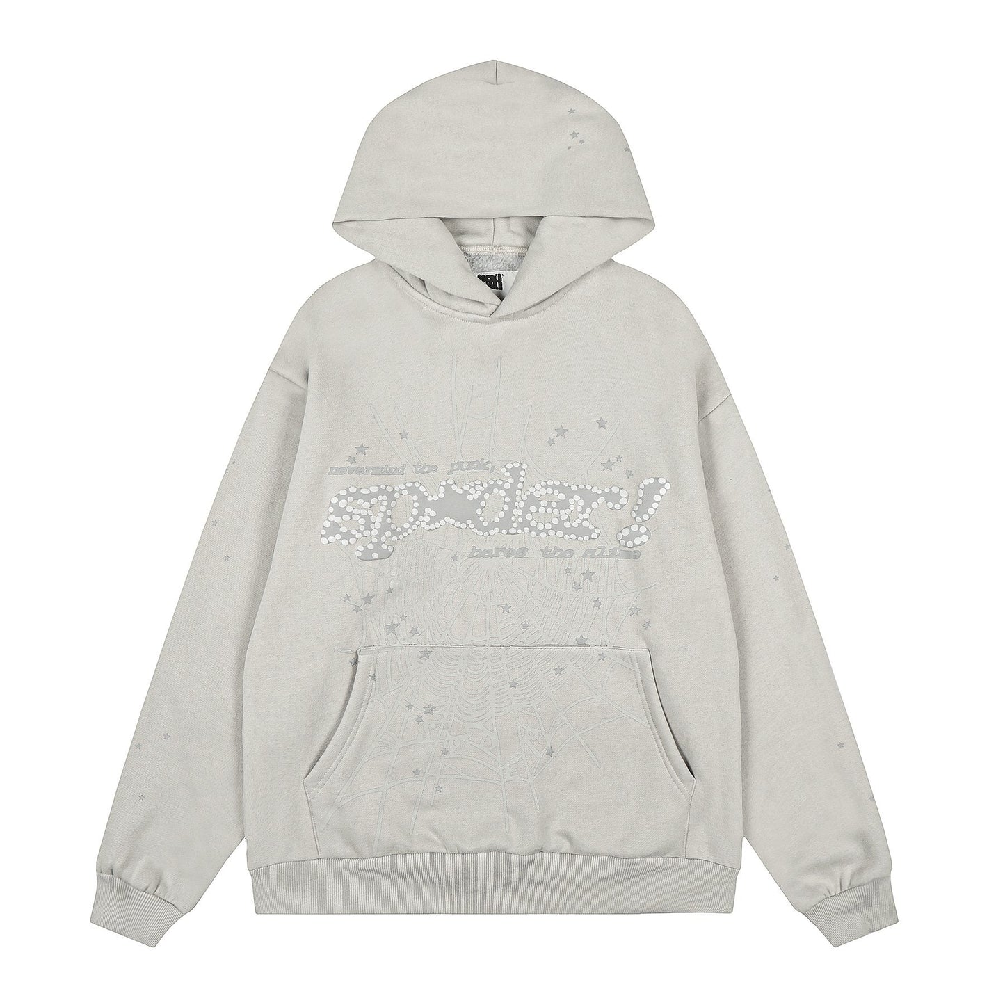 Sp5der Rhinestone Star Hoodie & Sweatpants Set — front