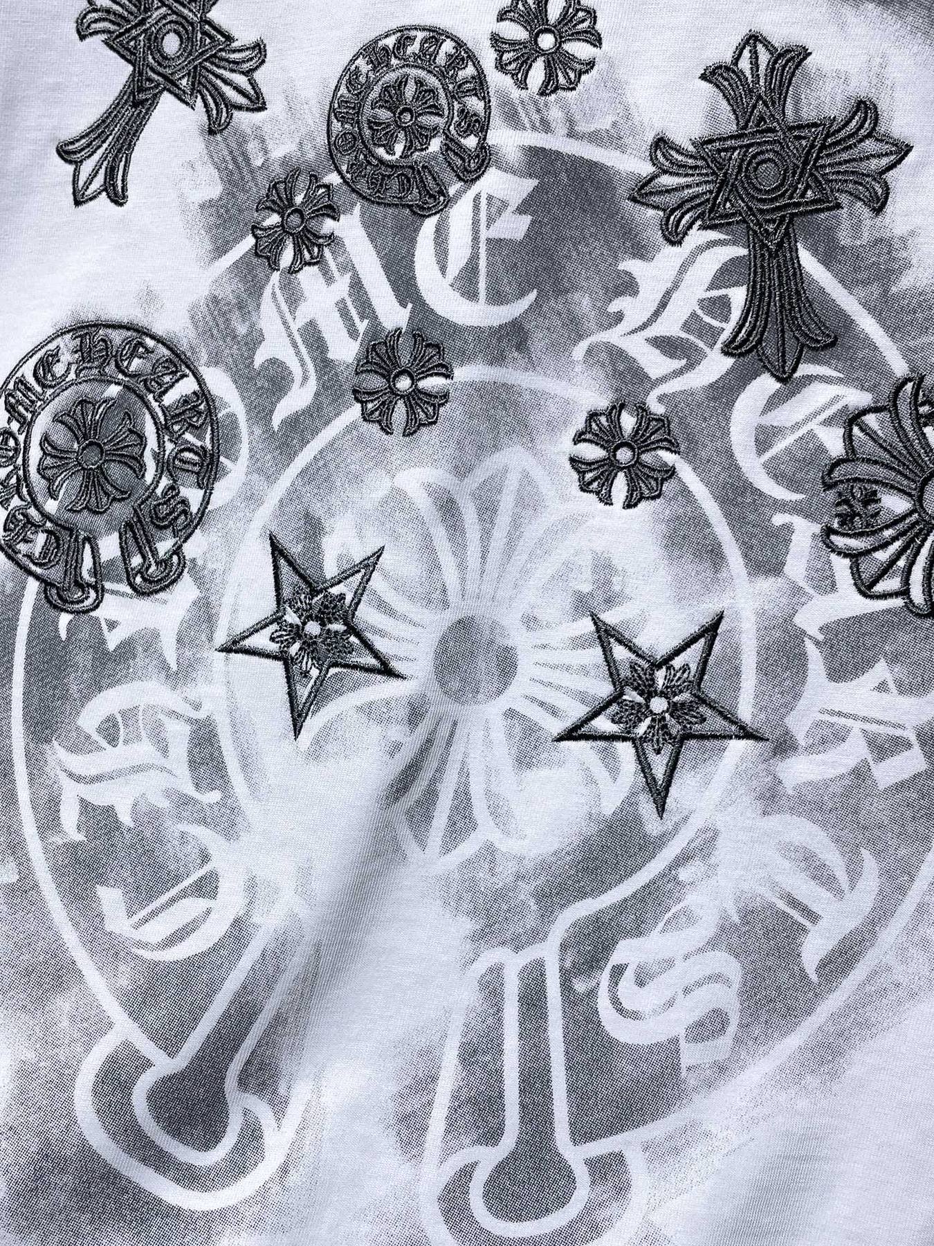 Chrome Hearts Gothic Floral Graphic T-Shirt — detail