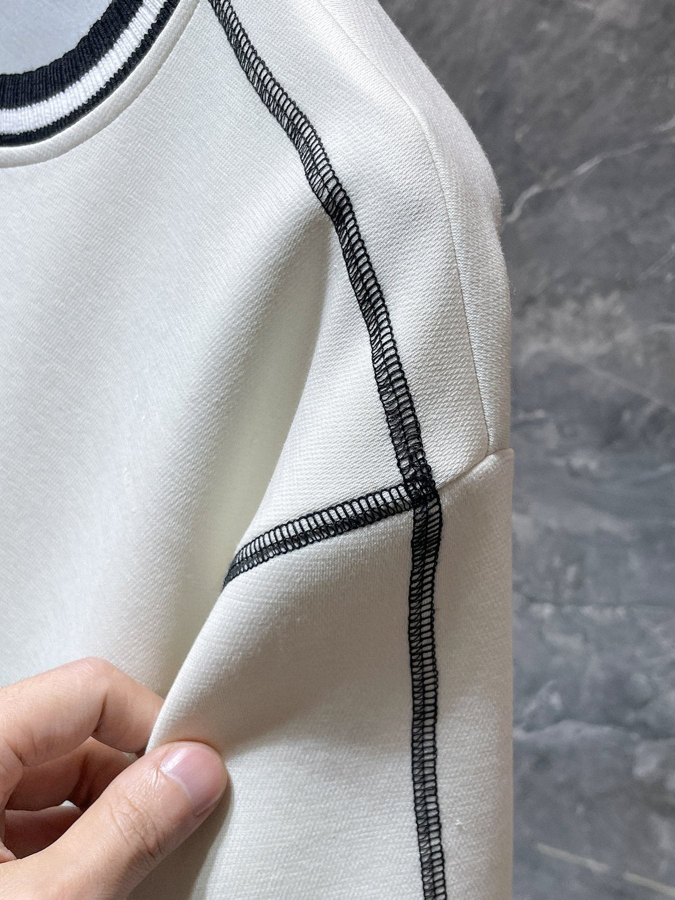 Chrome Hearts Off White Contrast Stitch T-Shirt — detail
