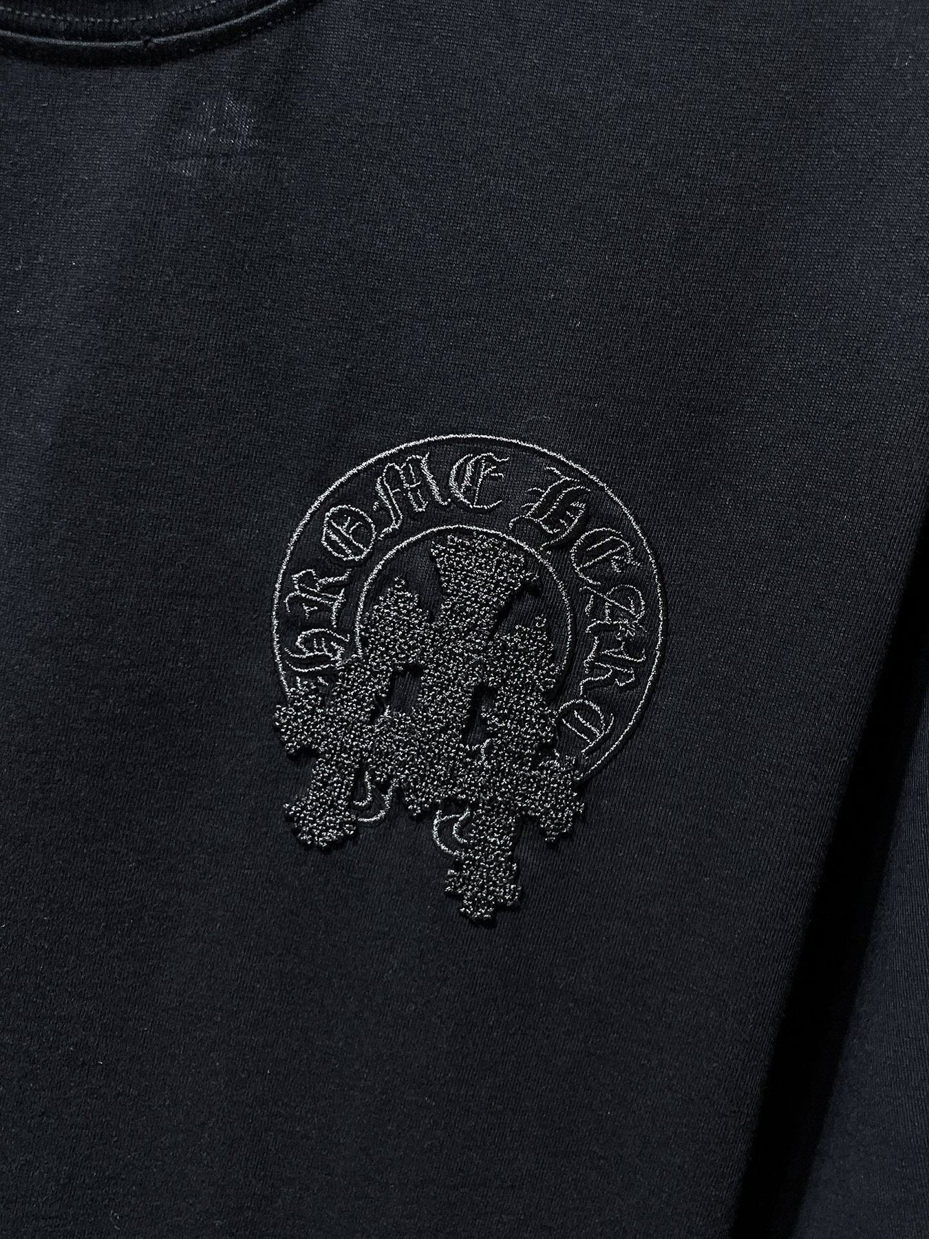 Chrome Hearts Horseshoe & Script Embroidered Graphic T-Shirt — detail