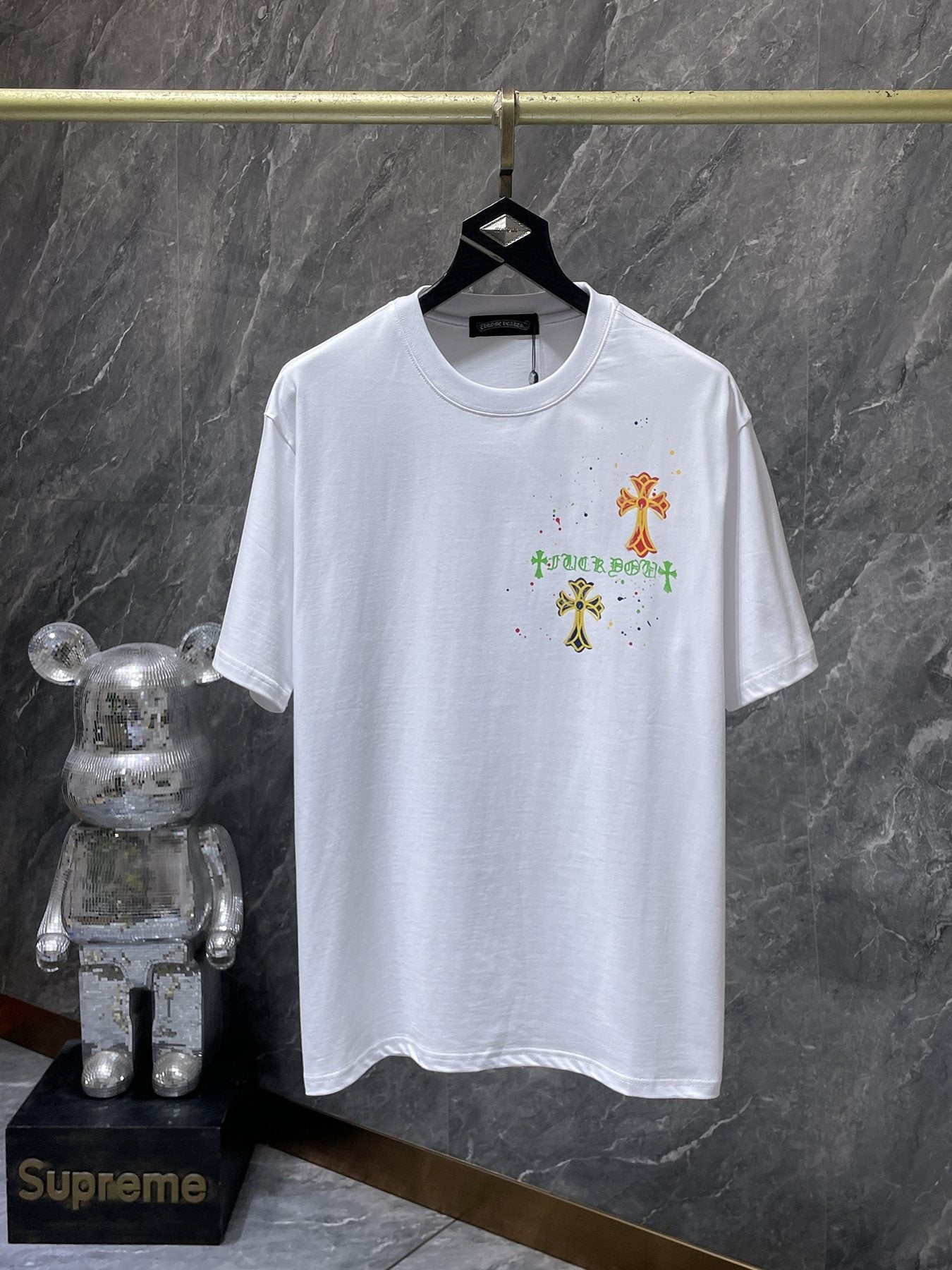 Chrome Hearts Cross Graffiti Graphic T-Shirt — front