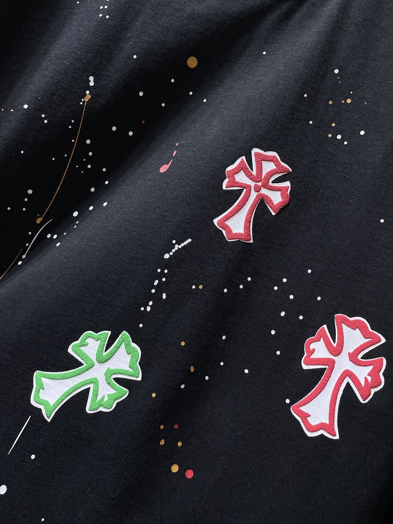 Chrome Hearts Cross Paint Splatter Graphic T-Shirt — detail