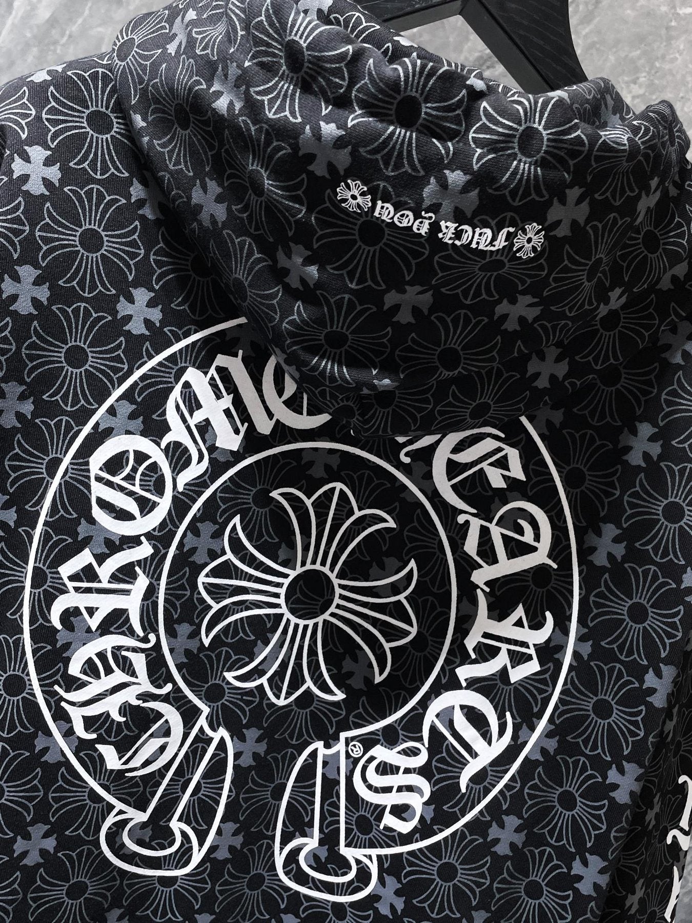 Chrome Hearts Floral Horseshoe Graphic Hoodie — detail