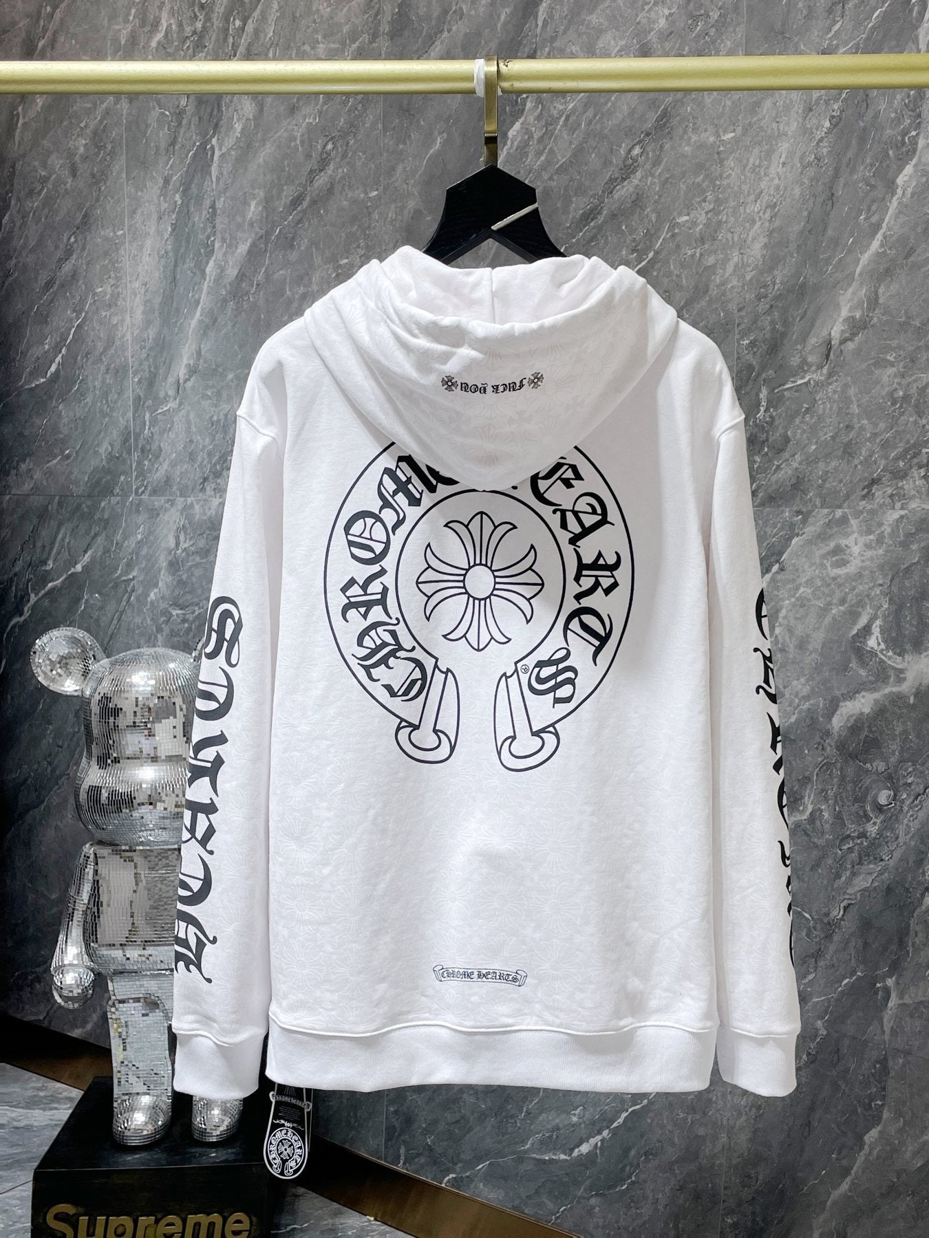 Chrome Hearts Floral Horseshoe Graphic Hoodie — back