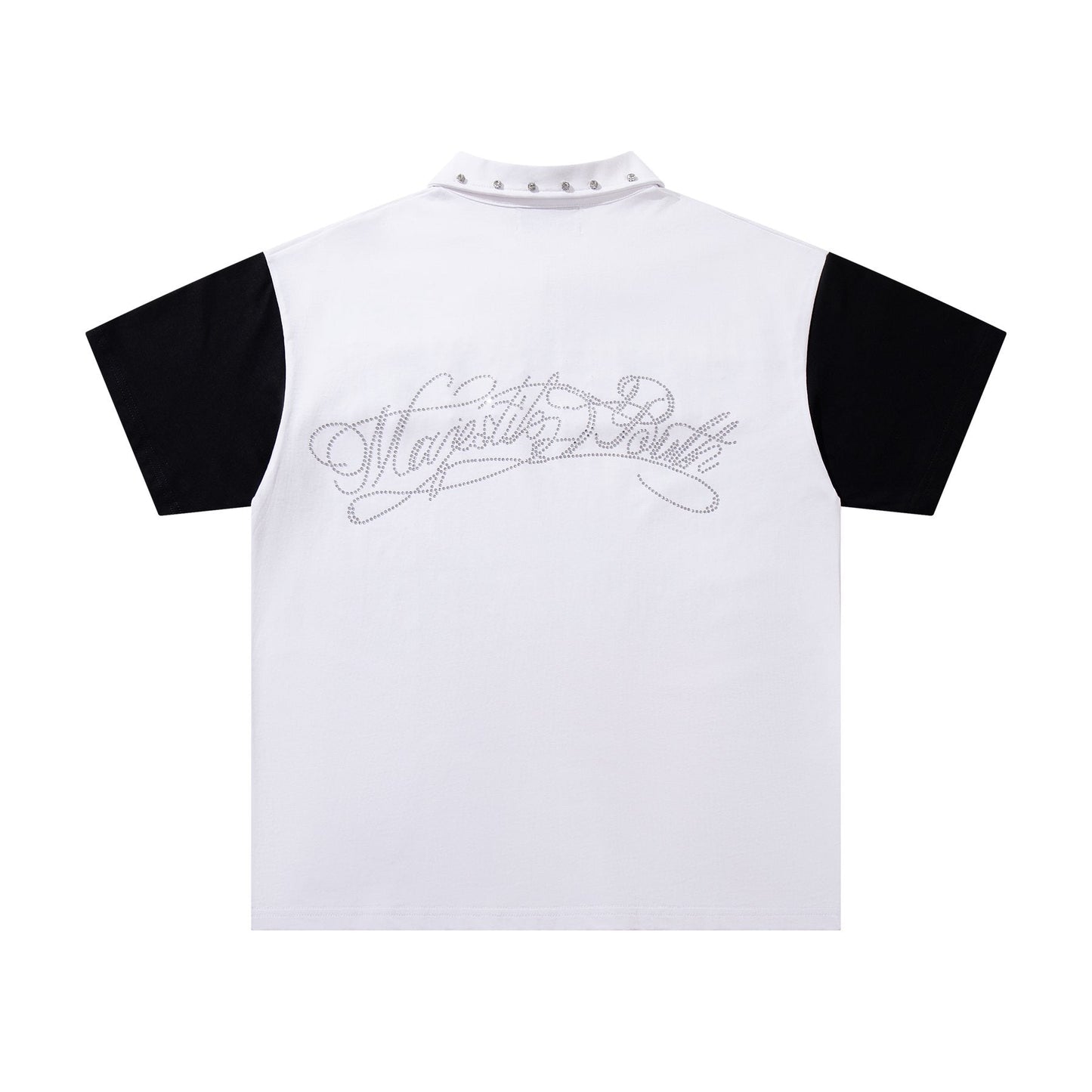 MAJESTIK Car Graphic Zip-Front Short-Sleeve T-Shirt — back