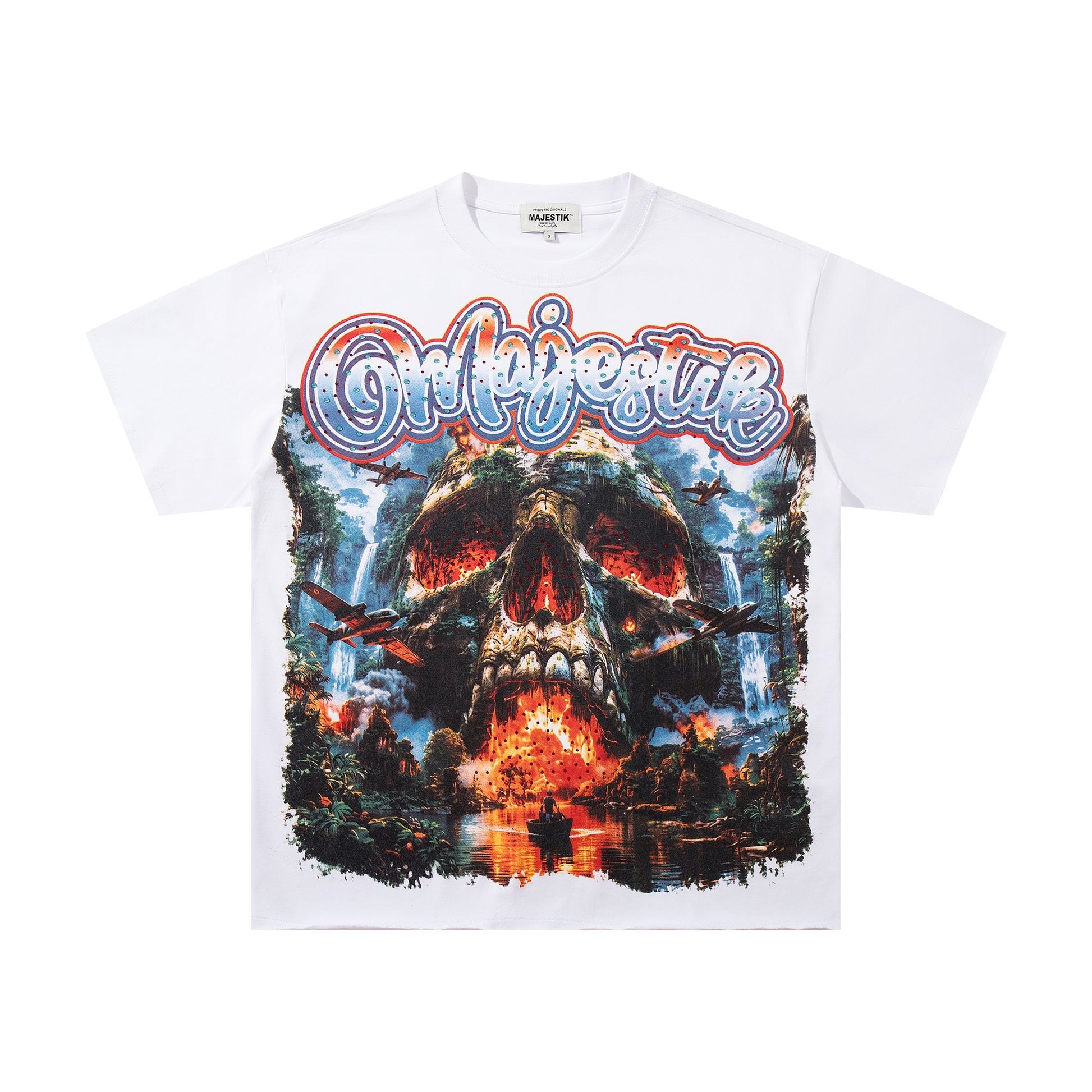MAJESTIK Skull Graphic Short-Sleeve T-Shirt — hero