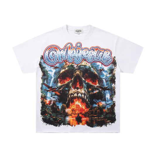 MAJESTIK Skull Graphic Short-Sleeve T-Shirt — hero