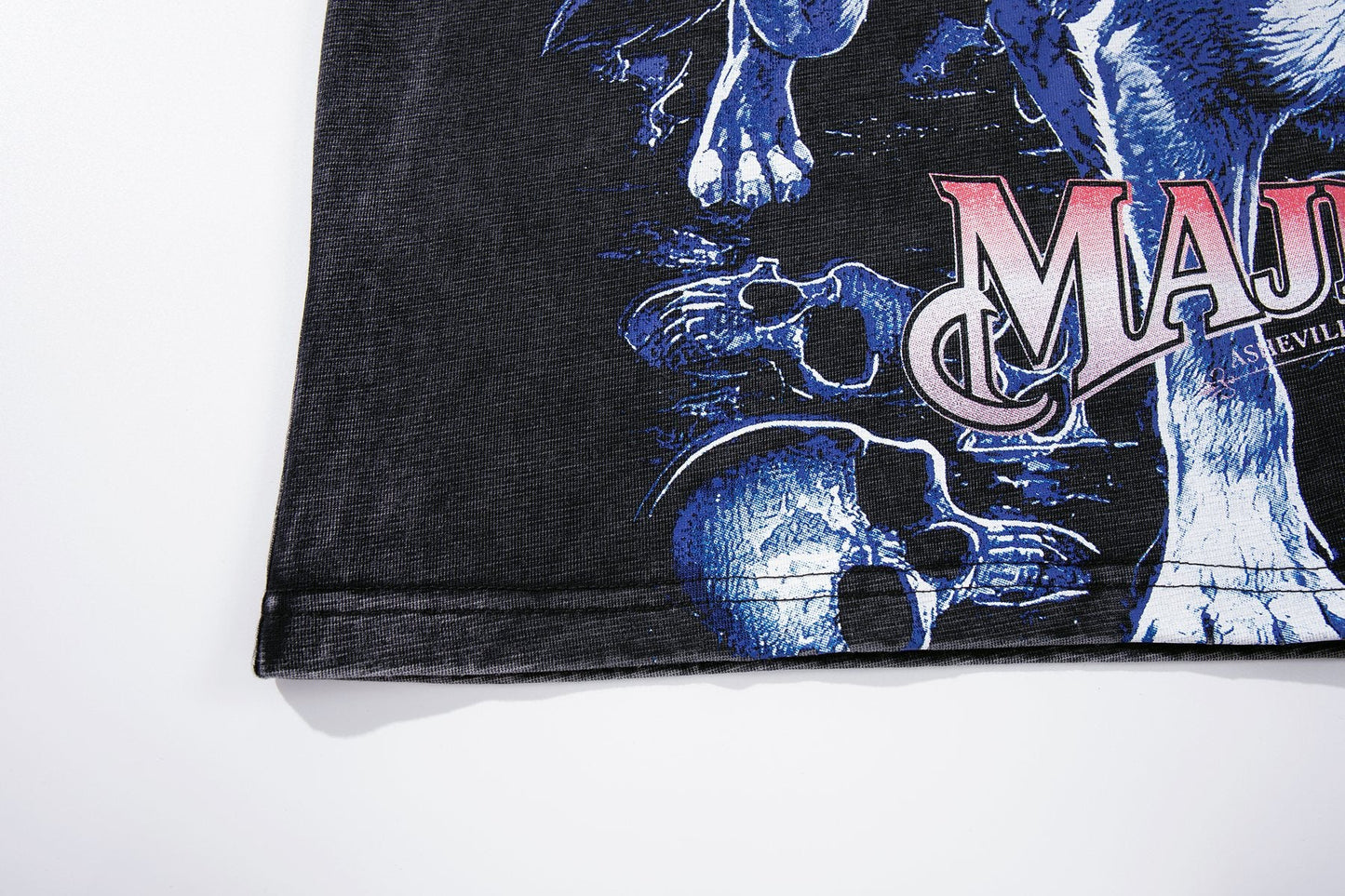 MAJESTIK Wolf Reaper Graphic T-Shirt — detail