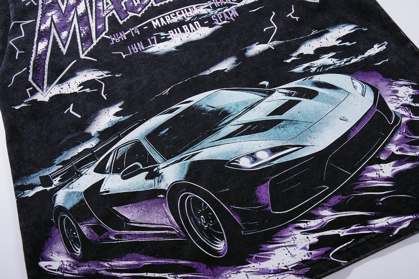 MAJESTIK Washed Rhinestone Graphic T-Shirt — detail