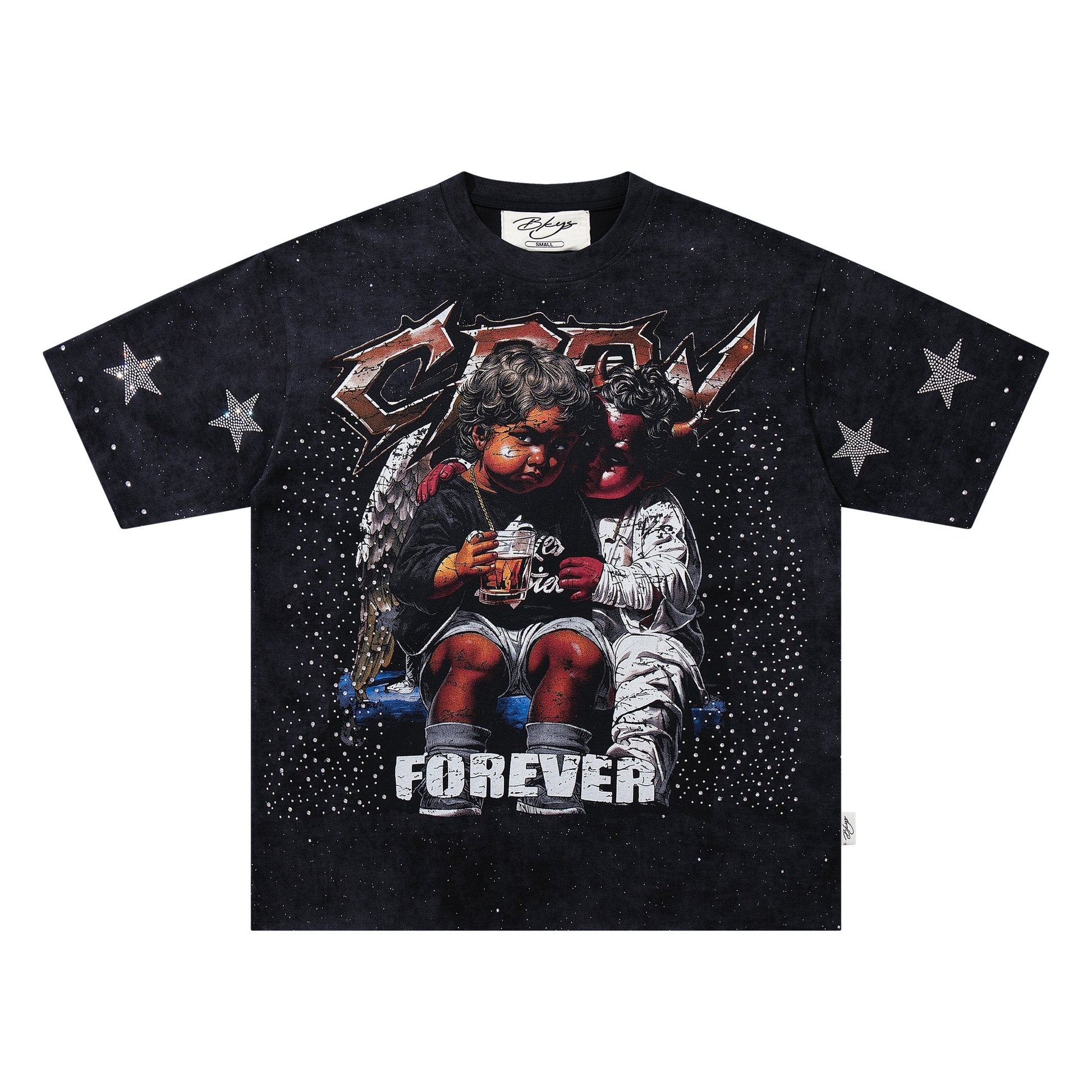 BKYS Revival Rhinestone Star Portrait Graphic T-Shirt — hero