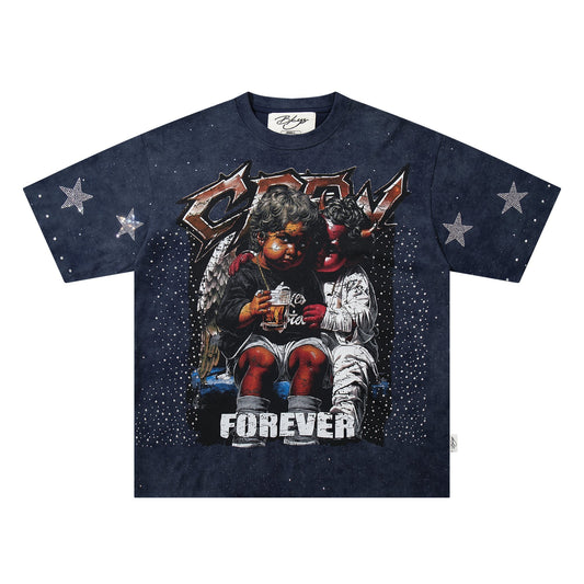 BKYS Revival Distressed Portrait Graphic T-Shirt — hero