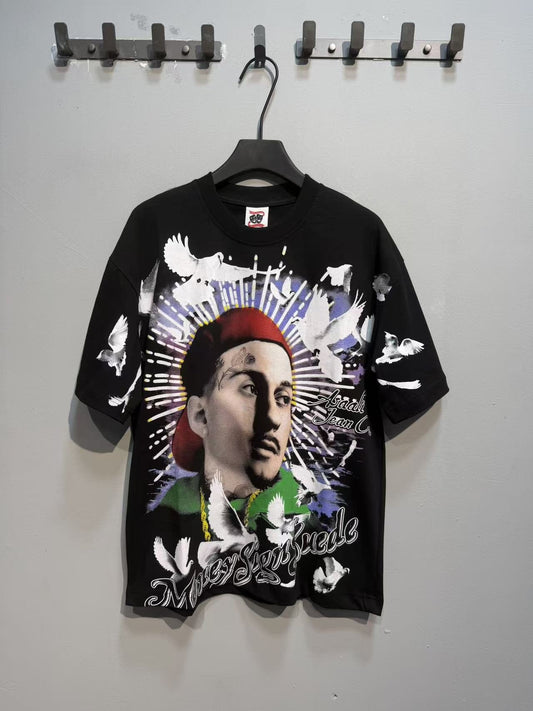 ASAALL Portrait and Dove Graphic Short-Sleeve T-Shirt — hero