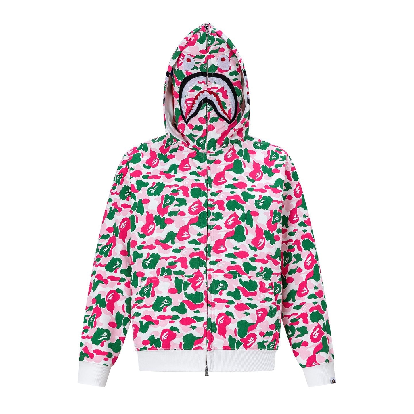 BAPE Shark Camo Full-Zip Hoodie — front