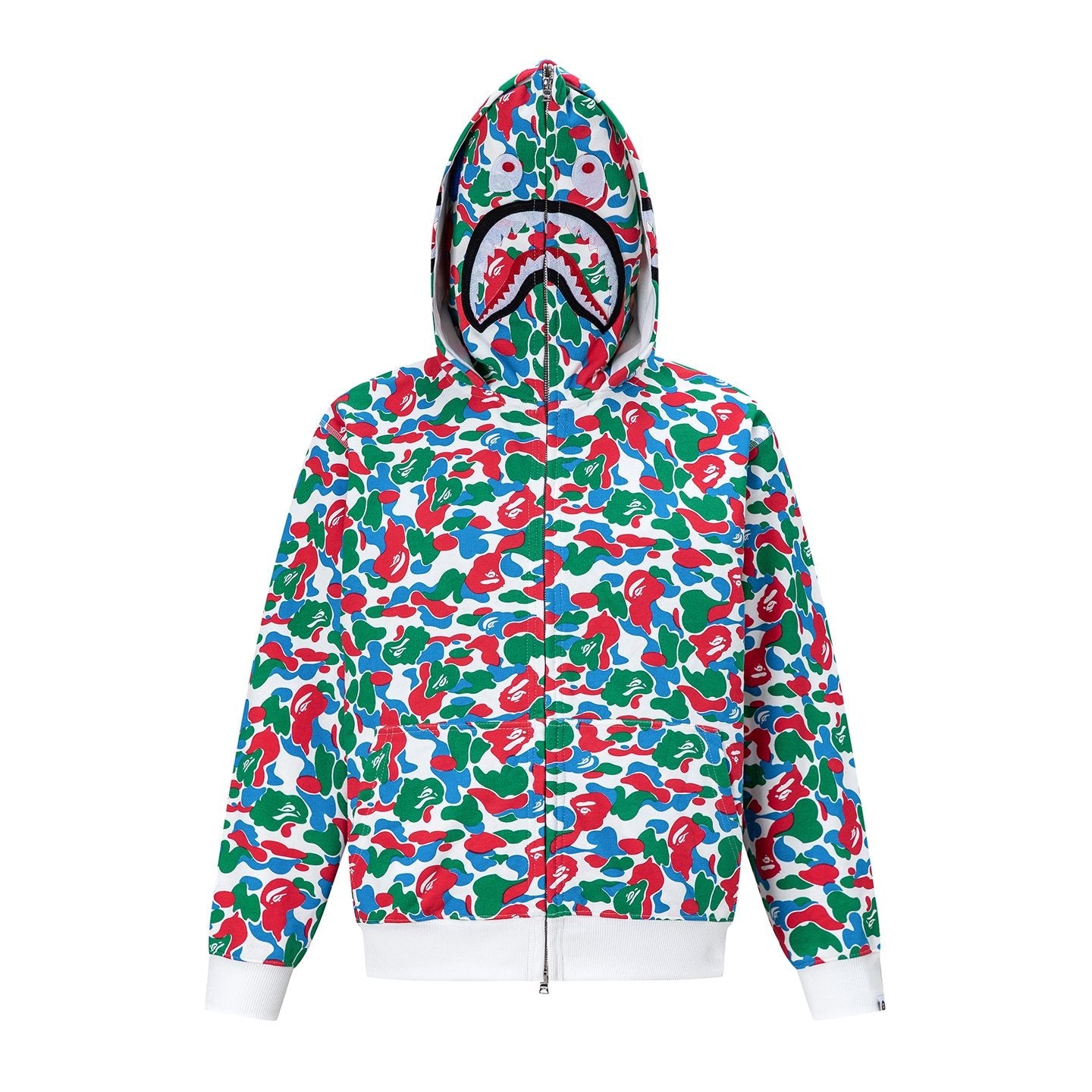BAPE Shark Camo Full-Zip Hoodie — front