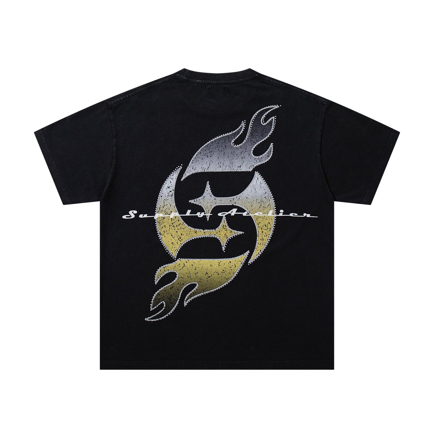 SUPPLY TEE Heaven Angel Flame Graphic T-Shirt — back