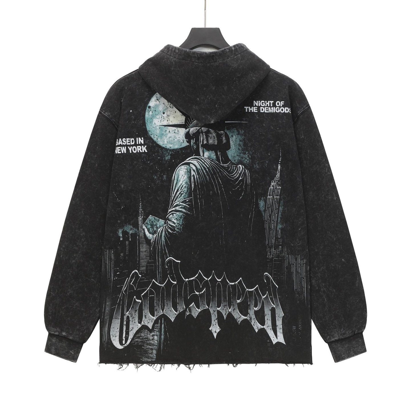 Godspeed Statue of Liberty Graphic Hoodie — back