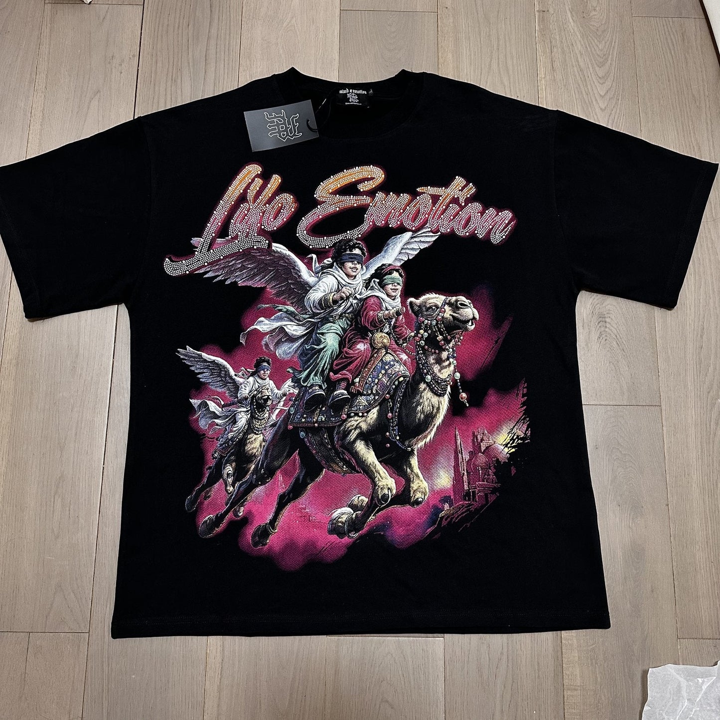 MIXED EMOTION Horse-and-Rider Graphic T-Shirt — hero