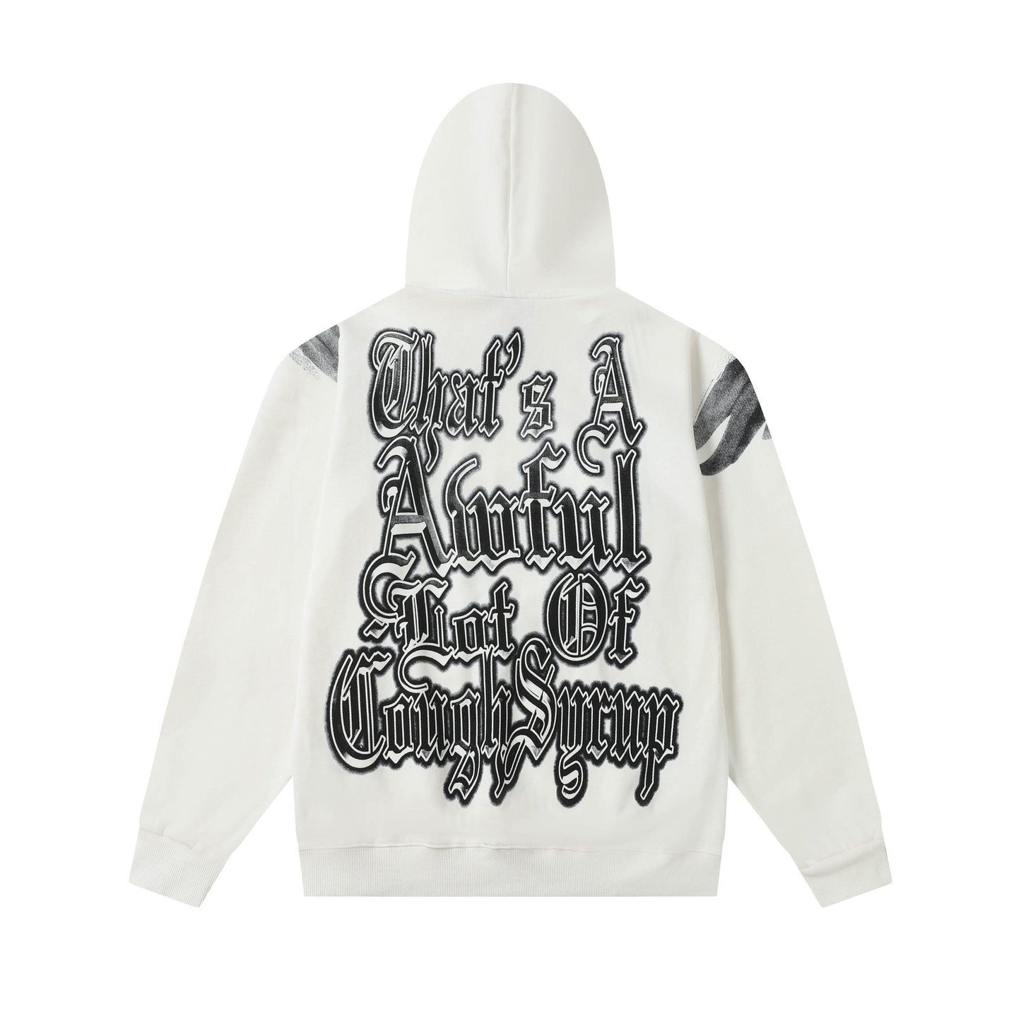 THAT'S A AWFUL LOT OF COUGH SYRUP Angel Graphic Hoodie — back