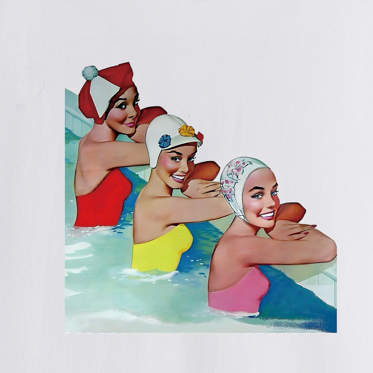 Supreme Swimmer Pool Graphic T-Shirt — detail