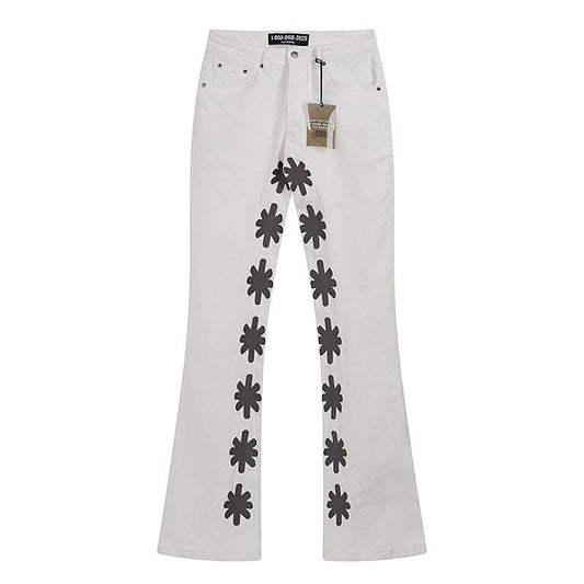 LOSTSHDWS Flower Graphic Flared Jeans — hero