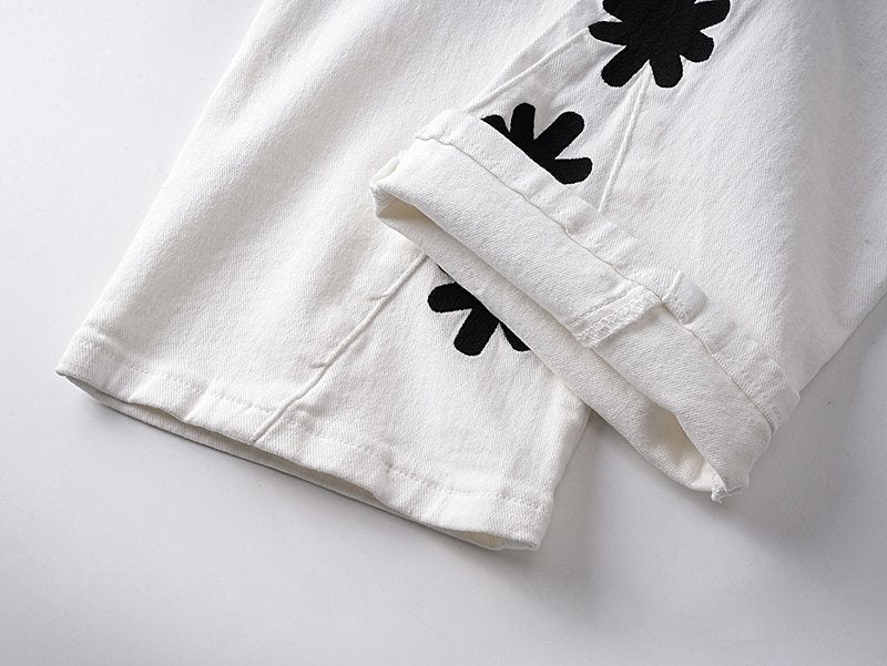 LOSTSHDWS Flower Graphic Flared Jeans — detail