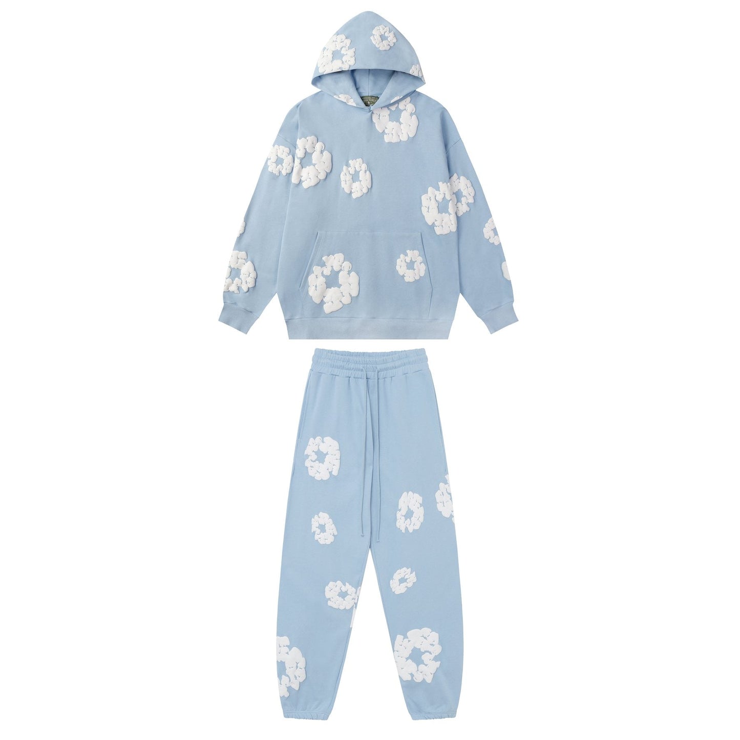 DENIM TEARS Floral Graphic Hoodie & Sweatpants Set — front