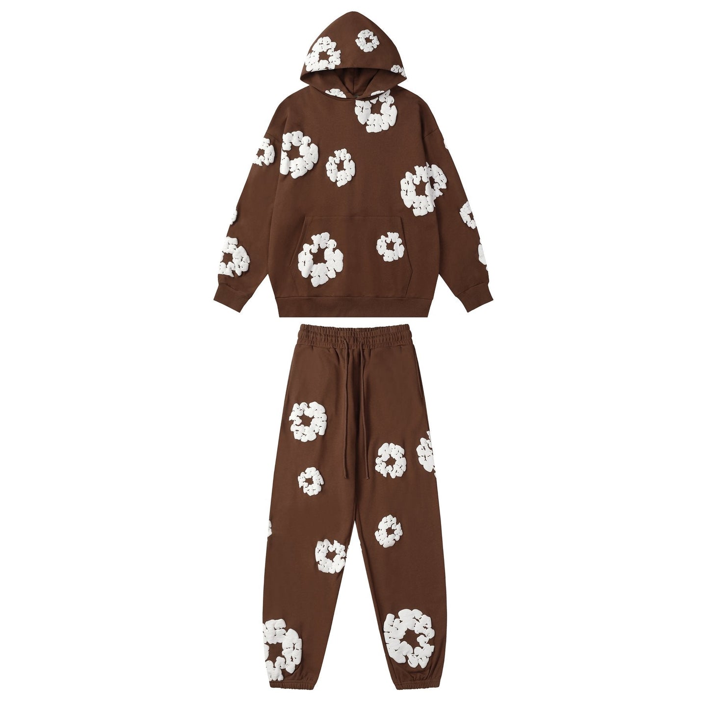 DENIM TEARS Floral Graphic Hoodie & Sweatpants Set — front