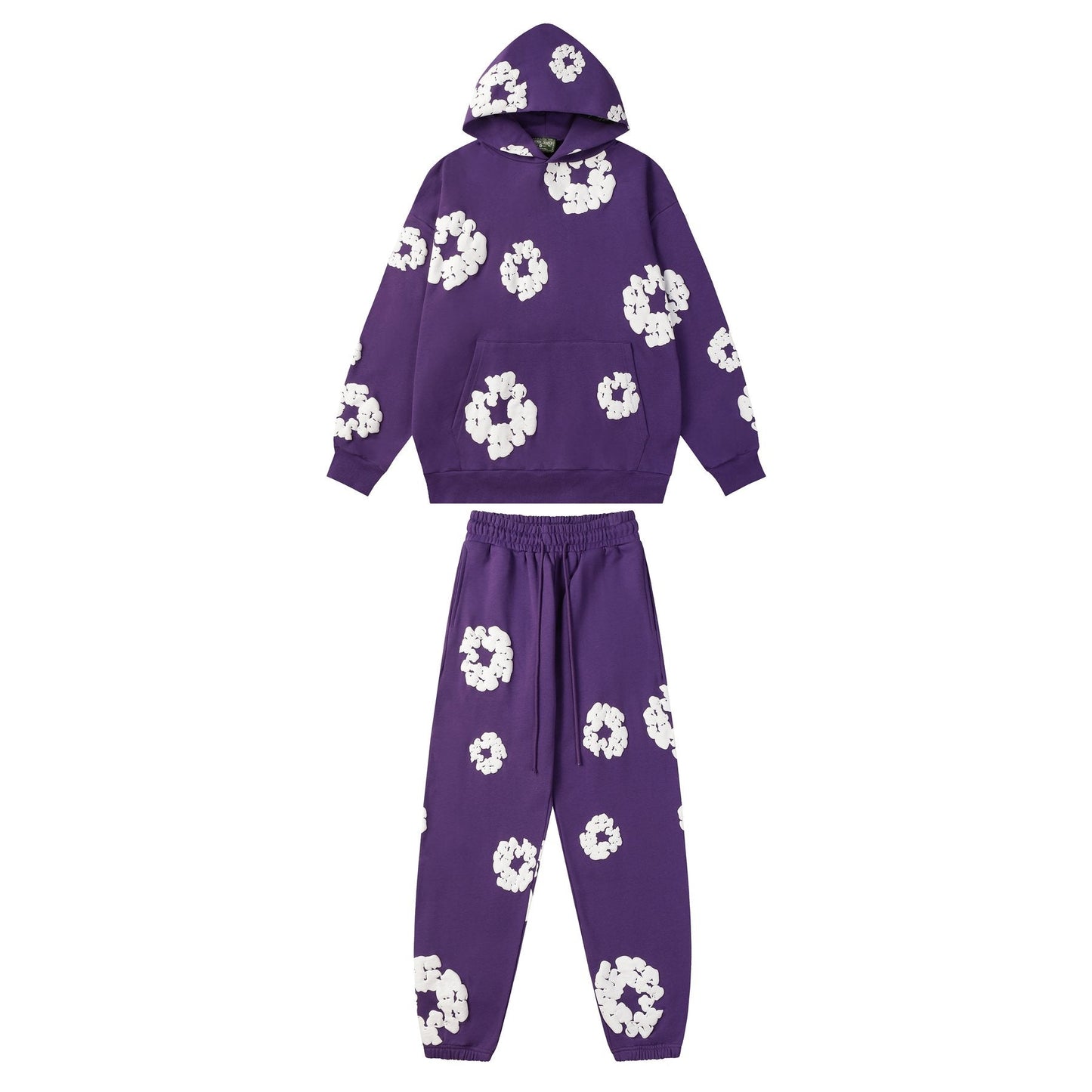 DENIM TEARS Floral Graphic Hoodie & Sweatpants Set — front