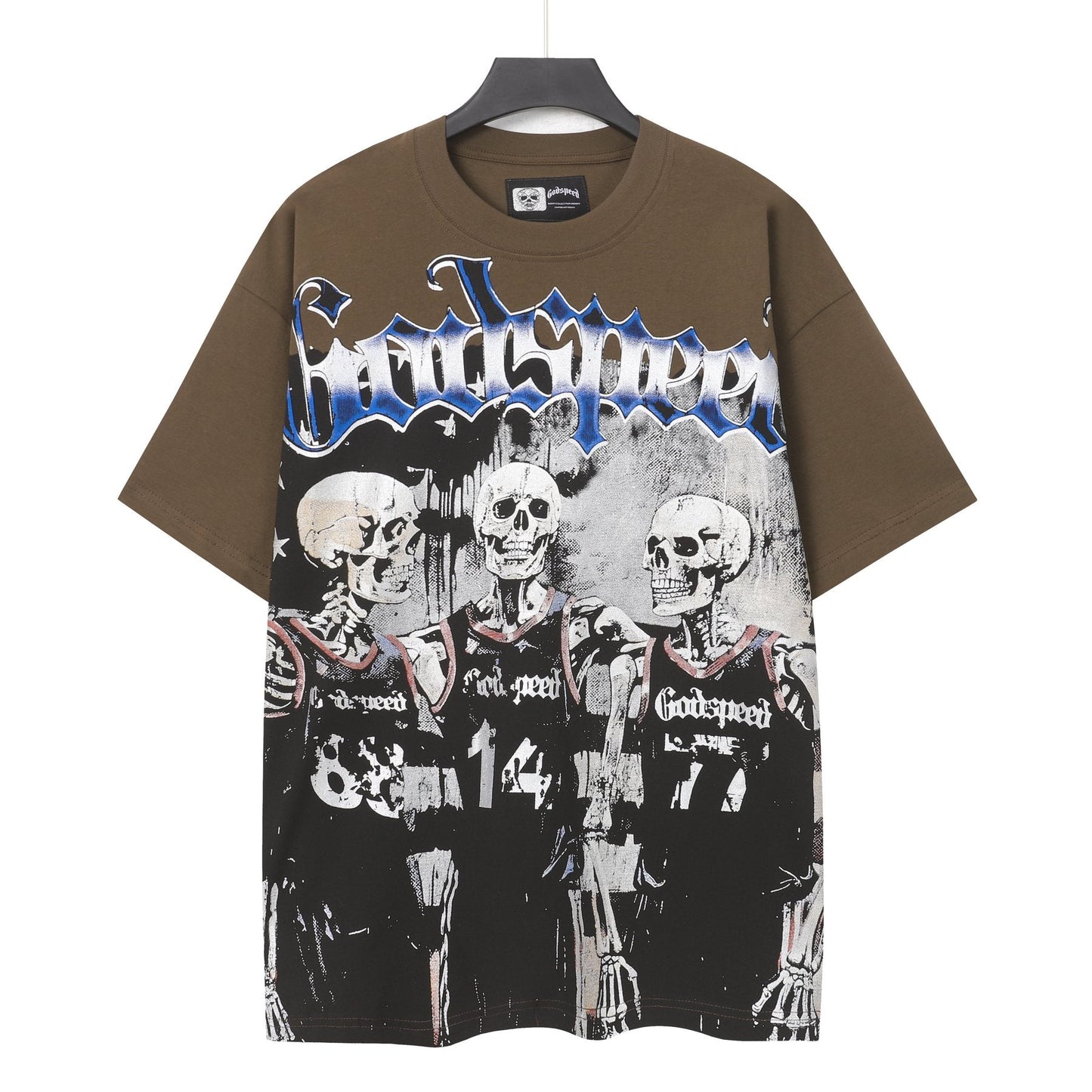 Godspeed Skeleton Basketball Number 14 T-Shirt — hero