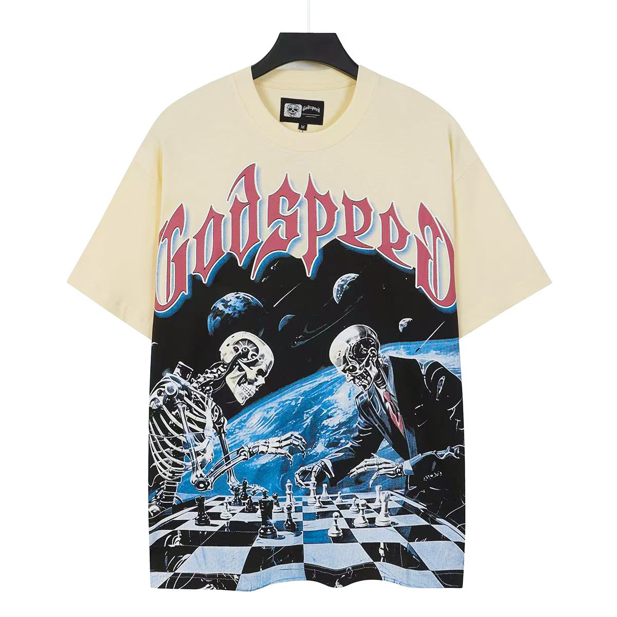 Godspeed Skeleton Chess Graphic T-Shirt — hero