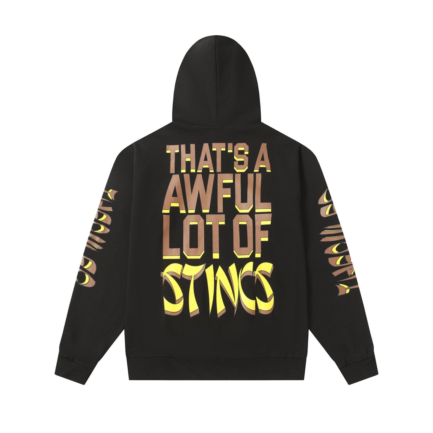 THAT'S A AWFUL LOT OF COUGH SYRUP Stings Character Graphic Hoodie — back
